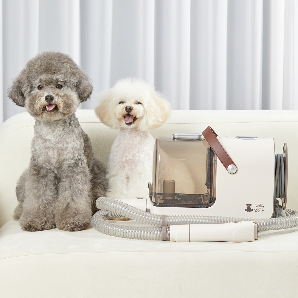 [테디베어] 스마트 7in1 진공 애견미용기 강아지 고양이 이발기 대용량먼지통